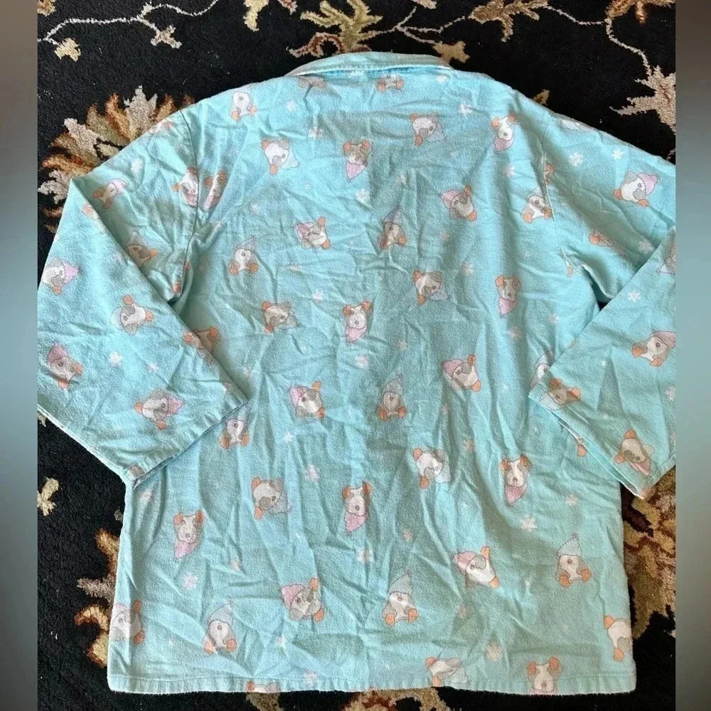 Flannel 100% cotton pajama button down size 14-16 - Picture 4 of 4